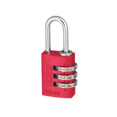 ABUS Mechanical 145/20 20mm Aluminium Combination Padlock Red 46569 ABU14520RED