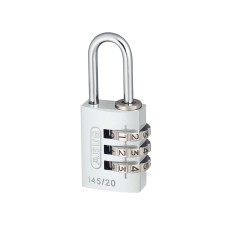 ABUS Mechanical 145/20 20mm Aluminium Combination Padlock Silver 46574 ABU14520SIL