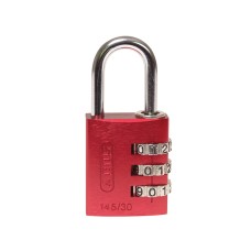 ABUS Mechanical 145/30 30mm Aluminium Combination Padlock Red 46578 ABU14530RED