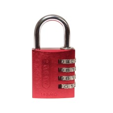 ABUS Mechanical 145/40 40mm Aluminium Combination Padlock Red 48829 ABU14540RED