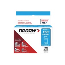 Arrow T50 Staples Stainless Steel 508SS 12mm (1/2in) (Box 1000) ARRT5012SS