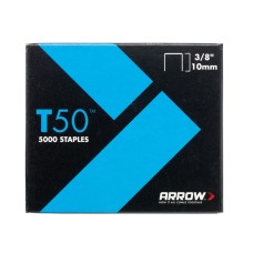 Arrow T50 Staples 10mm (3/8in) (Pack 5000, 4 x 1250) ARRT5038