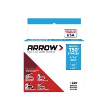 Arrow T50 Staples 8mm (5/16in) (Box 1250) ARRT50516S