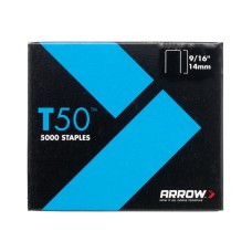 Arrow T50 Staples 14mm (9/16in) (Pack 5000, 4 x 1250) ARRT50916