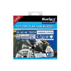 BlueSpot Tools 210mm Circular Saw Blade Set, 3 Piece B/S19404