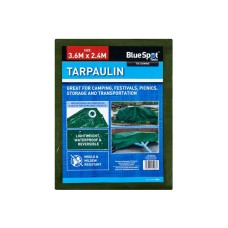 BlueSpot Tools Green Tarpaulin 3.6 x 2.4m B/S45926