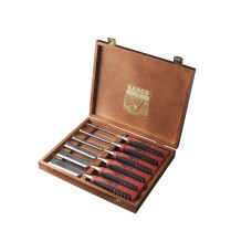 Bahco 424P-S6 Bevel Edge Chisel Set in Wooden Box, 6 Piece BAH424PS6