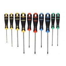 Bahco BAHCOFIT Coloured Handle Screwdriver Set, 10 Piece BAHB219010RB