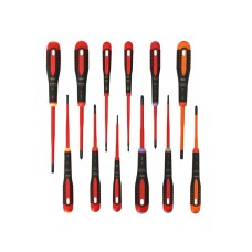 Bahco BE-9878SL ERGOâ„¢ Slim VDE Insulated Screwdriver Set, 12 Piece BAHBE9878SL