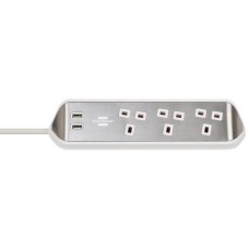 Brennenstuhl estilo Corner Extension Lead 240V 3-Gang 13A White 2m BRE3593420