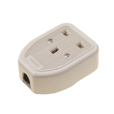 Dencon Rubber Trailing Socket 13A 1-Gang White DCN9413WNB