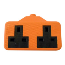 Dencon Trailing Socket 13A 2-Gang Orange DCN9433ORNB