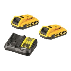 DEWALT DCB183 2C 18V Battery & Charger Pack - 2 x 2Amp Batteries + 1 x DCB112 Charger DEWDCB1832C