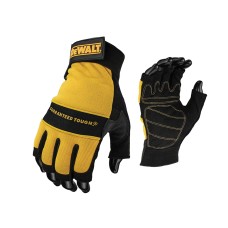 DEWALT Fingerless Synthetic Padded Leather Palm Gloves - Large DEWPERFORM4