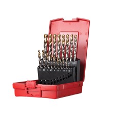 Dormer A095 Set 201 A002 HSS TiN Coated Jobber Drill Set of 19 1.0-10.0 x 0.5mm DORA095201