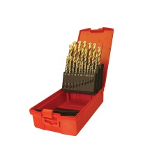 Dormer A095 Set 204 HSS TiN Coated Jobber Drill Set of 25 1.0-13.0 x 0.5mm DORA095204