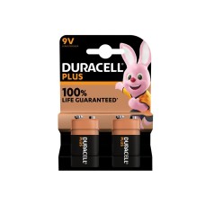 Duracell 9V Plus Power +100% Batteries (Pack 2) DUR9V100PP2