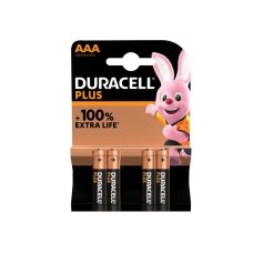 Duracell AAA Cell Plus Power +100% Batteries (Pack 4) DURAAA100PP4