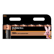 Duracell D Cell Plus Power +100% Batteries (Pack 6) DURD100PP6