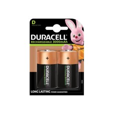 Duracell D Cell 3000Mah Rechargeable Batteries (Pack 2) DURS3092