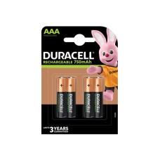 Duracell AAA Cell 750Mah Rechargeable Batteries (Pack 4) DURS5272