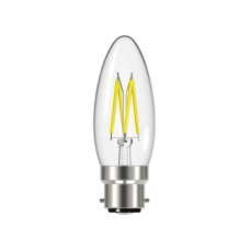 Energizer® LED BC (B22) Candle Filament Non-Dimmable Bulb, Warm White 470 lm 4W ENGS12868