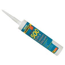 Everbuild Sika 500 Bath & Sanitary Silicone Sealant Sandstone 290ml EVB500SAND