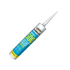 Everbuild Sika 500 Bath & Sanitary Silicone Sealant White 290ml EVB500WH