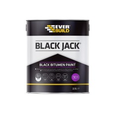 Everbuild Sika Black Jack® 901 Black Bitumen Paint 2.5 litre EVB90102