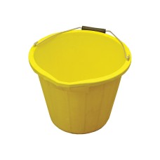 Faithfull Heavy-Duty Bucket 14 litre (3 gallon) - Yellow FAI3GBUCKYEL