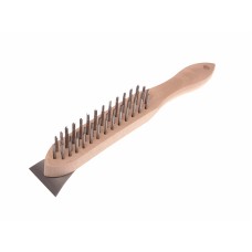 Faithfull 580/4S Lightweight Scratch Brush with Scraper - 4 Row FAI5804S