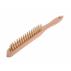 Faithfull 680/B2 Brass Wire Scratch Brush - 2 Row FAI680B2