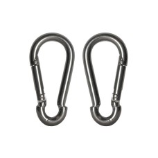 Faithfull Fire Brigade Snap Hook Stainless Steel 6mm (Pack 2) FAICHFBS60S