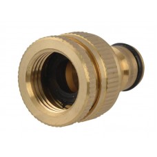 Faithfull Brass Dual Tap Connector 12.5-19mm (1/2 - 3/4in) FAIHOSETC