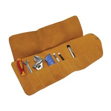 Faithfull 10 Pocket Leather Tool Roll 48 x 27cm FAILTR10