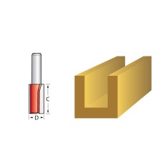 Faithfull Router Bit TCT Two Flute 12.7 x 25mm 1/4in Shank FAIRB217