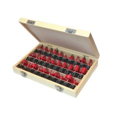 Faithfull 1/4in TCT Router Bit Set, 30 Piece FAIRBS30