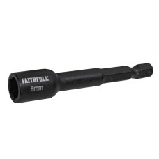 Faithfull Magnetic Impact Nut Driver 8mm x 1/4in Hex FAISBMNUT8I