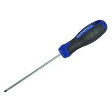 Faithfull Soft Grip Screwdriver Flared Slotted Tip 5.5 x 100mm FAISDF100