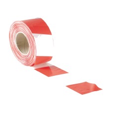 Faithfull Barrier Tape 70mm x 500m Red & White FAITAPEBARRW