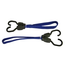 Faithfull Flat Bungee Flat Cord 46cm (18in) Blue 2 Piece FAITDBUNG18