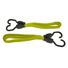 Faithfull Flat Bungee Cord 90cm (36in) Yellow 2 Piece FAITDBUNG36