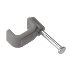 ForgeFix Cable Clip Flat Grey 1.00mm Box 100 FORFCC1G