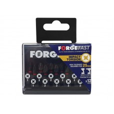 ForgeFix ForgeFast Pozidriv Compatible Impact Bit Set, 12 Piece FORFFBSPZ12