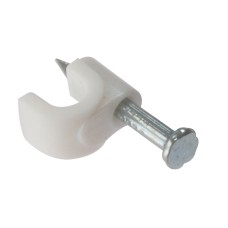 ForgeFix Cable Clip Round White 5-6mm Box 100 FORRCC56W