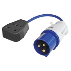 Faithfull Power Plus Fly Lead 240V 3-Pin Plug to 240V 3-Pin Socket & 35cm Lead FPPFLYLEAD