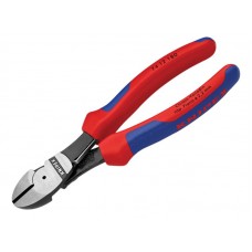 Knipex High Leverage Diagonal Cutters Multi-Component Grip with Spring 180mm KPX7412180