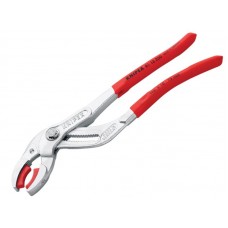 Knipex Plastic Pipe Grip Pliers Plastic Jaws Chrome 250mm - 75mm Capacity KPX8113250