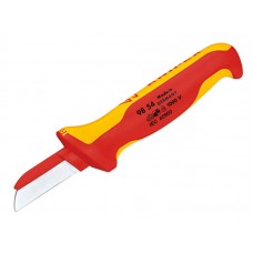 Knipex 98 54 VDE Cable Knife (Back of Blade Insulated) KPX9854