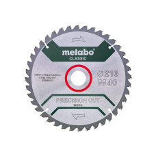 Metabo Precision Cut Wood Circular Saw Blade 216 x 30mm x 40T MPT628060